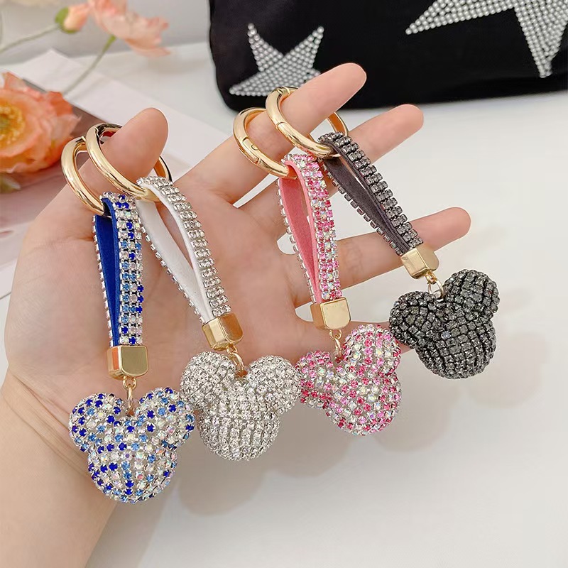 Mickey Keychain with Claw Diamonds