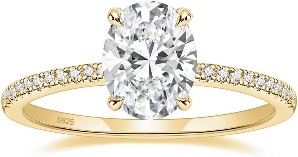 Amie 925 Sterling Silver Solitaire Engagement Ring