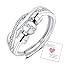 Amie Women's 925 Sterling Silver Plated Stress-Relief Adjustable Ring
