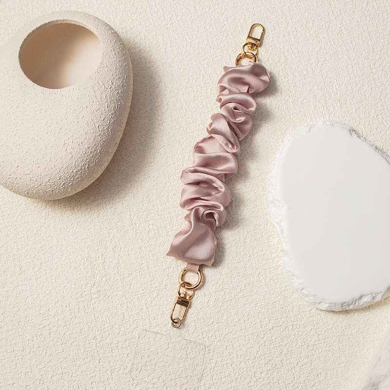Women's Short Phone Case Wrist Strap with Scrunchie Chain