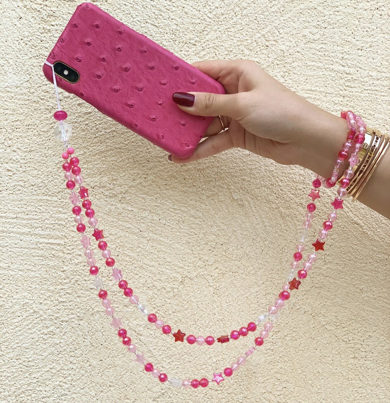 Colorful Candy Beaded Crossbody Phone Chain Lanyard for Women