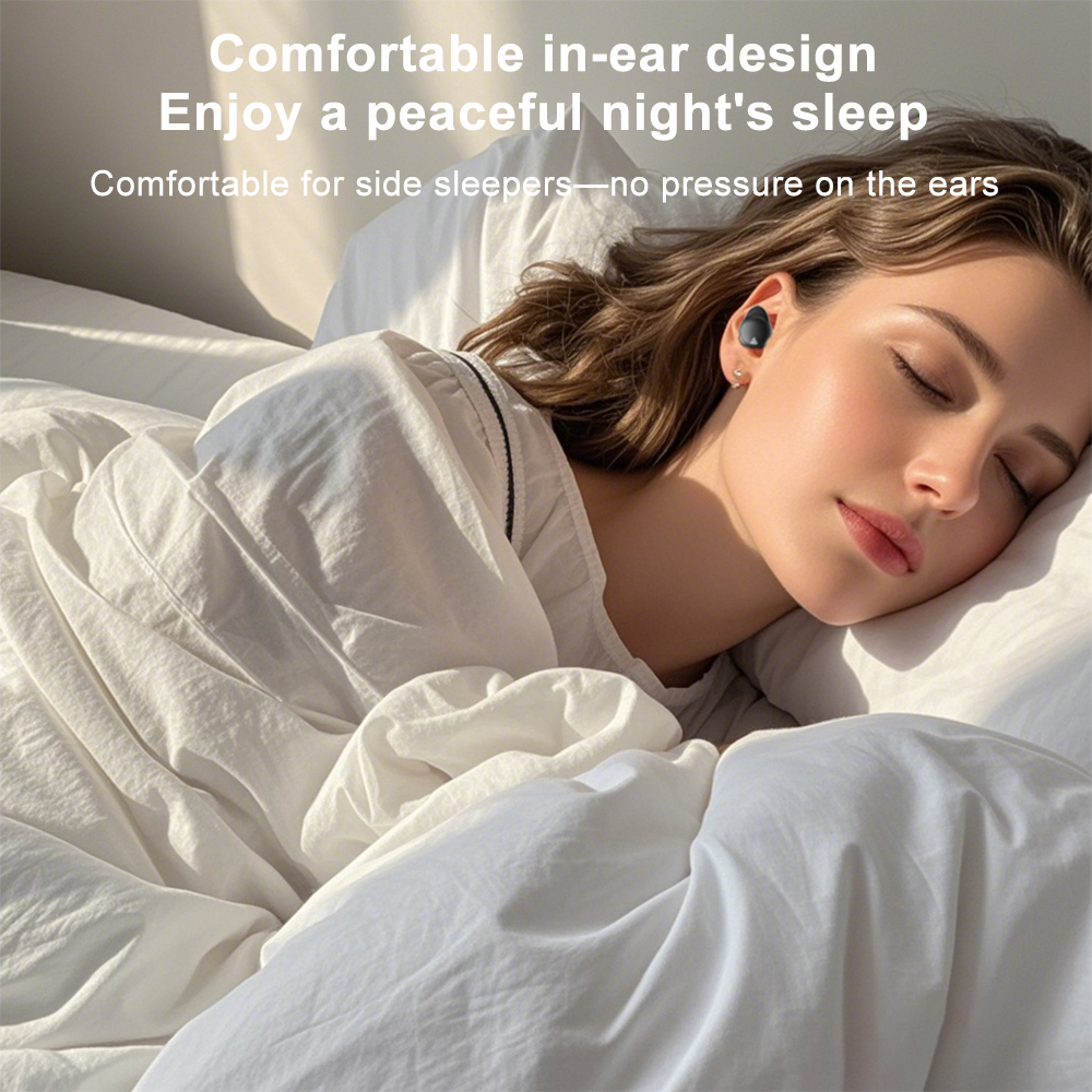 True Wireless Earbuds with Digital Display and Bluetooth 5.4
