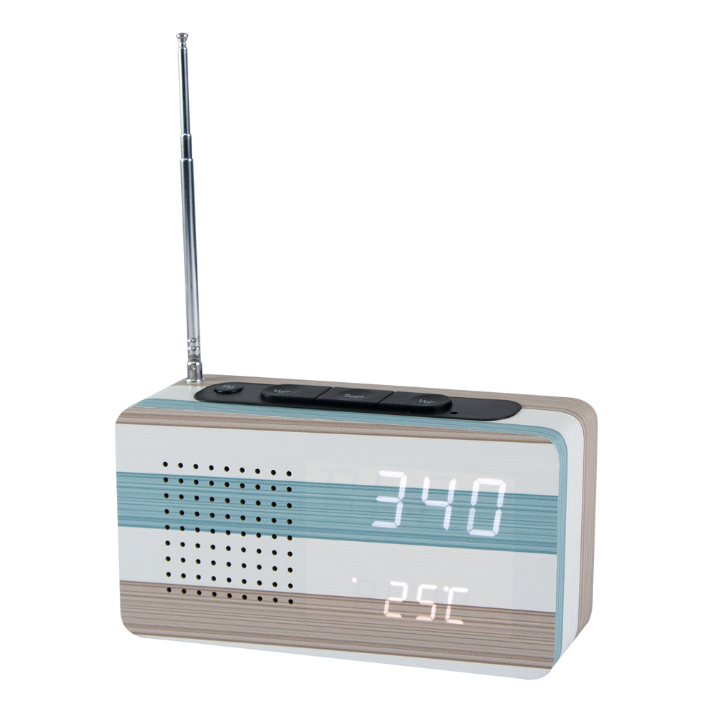 Smart Sound Control Wooden Radio Clock