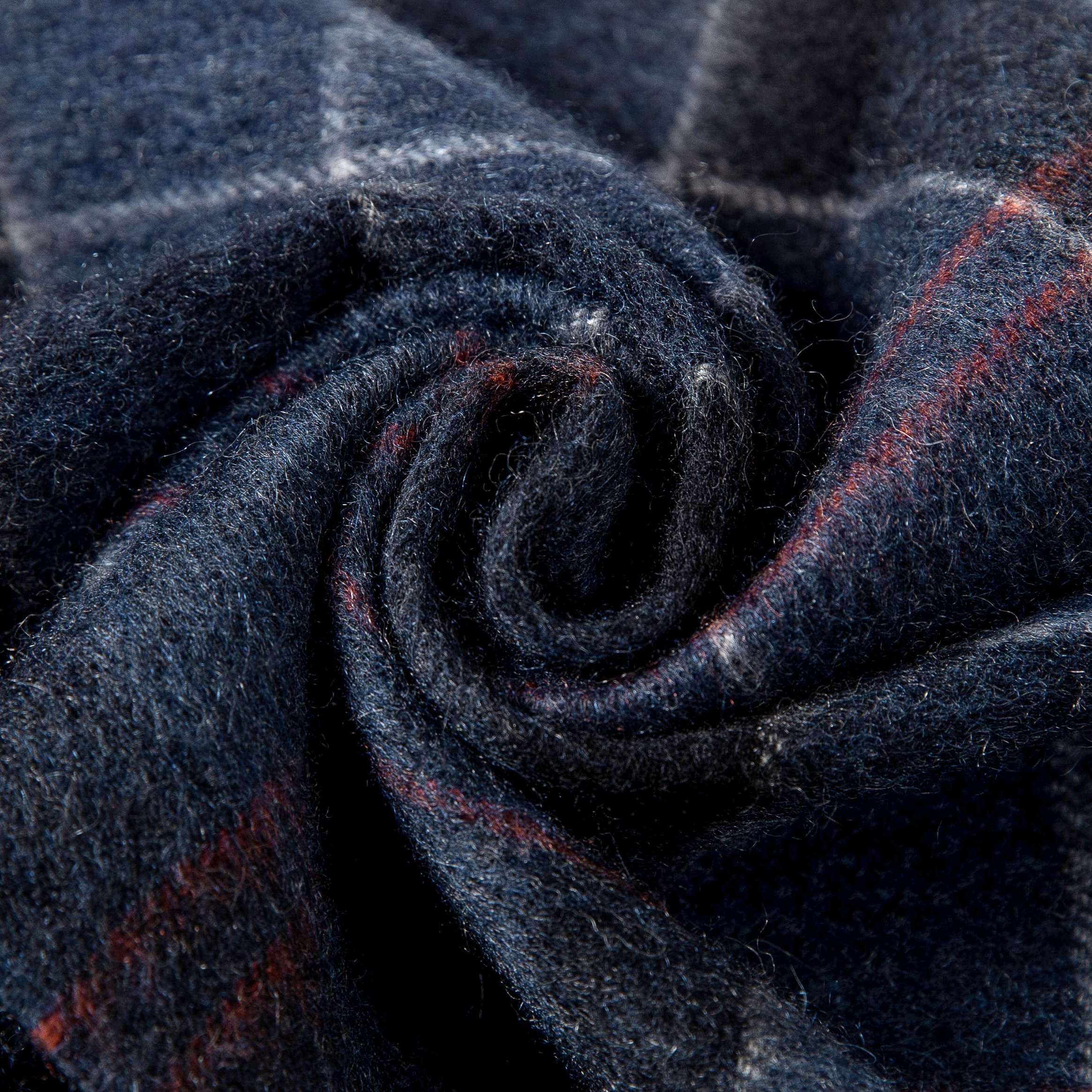 Long cashmere feel oversized thick fringed plaid scarves
