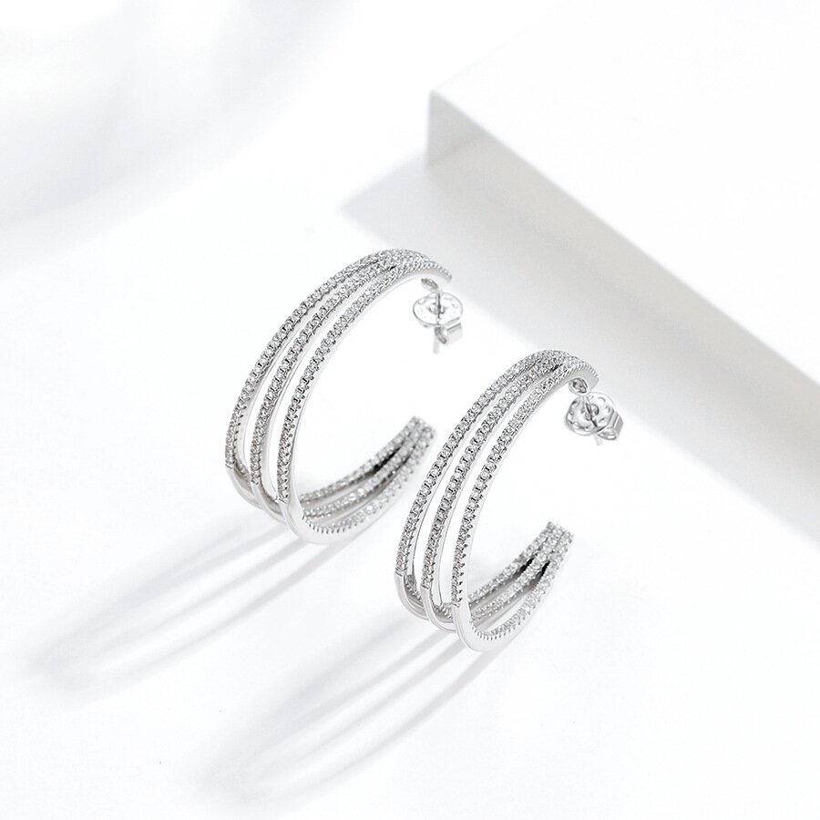 European and American Retro Exaggerated Big Circle Personality Earrings