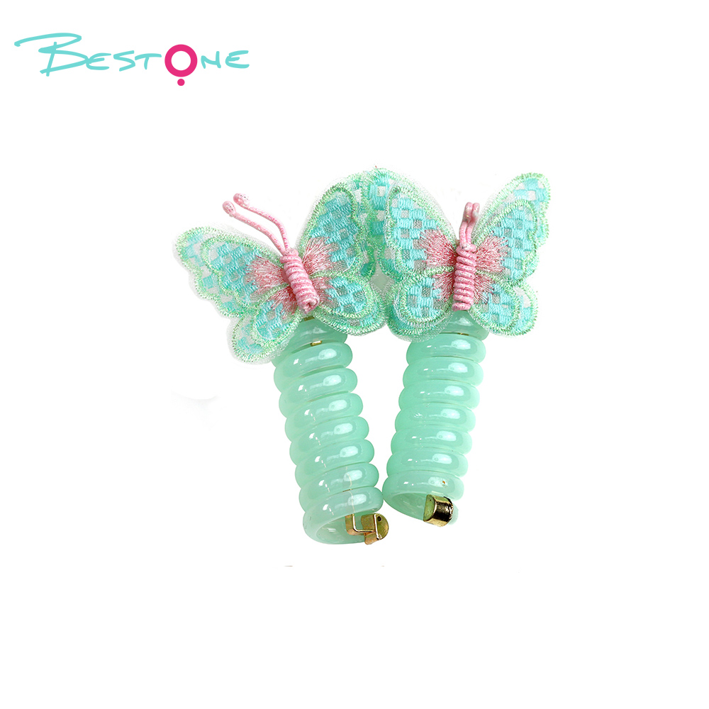 Pink and Blue Silicone Bow Hair Ties