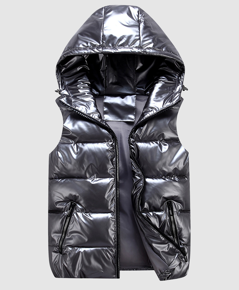 Custom Women's Winter Hooded Reflective Vest Jacket