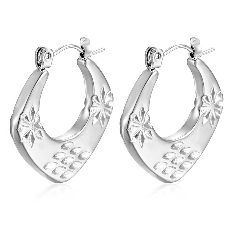 European and American Fashion Stainless Steel Women's Versatile Earrings