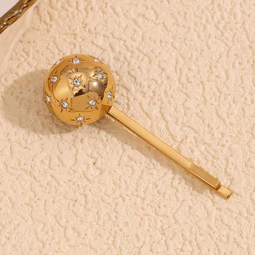 Fashionable Spherical Octagonal Star Hair Clip for Women
