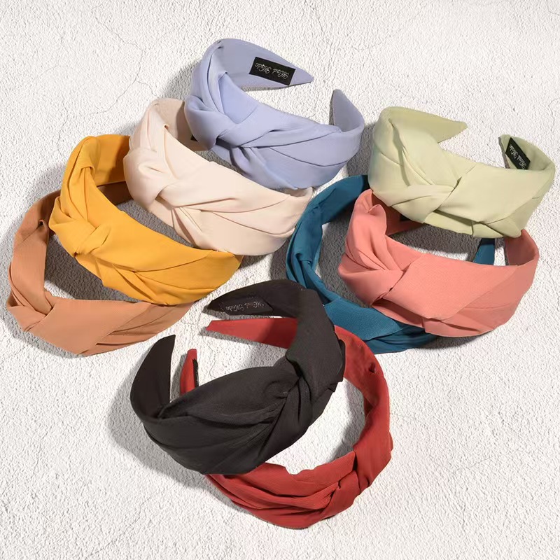Pure Color Knotted Fabric Headband