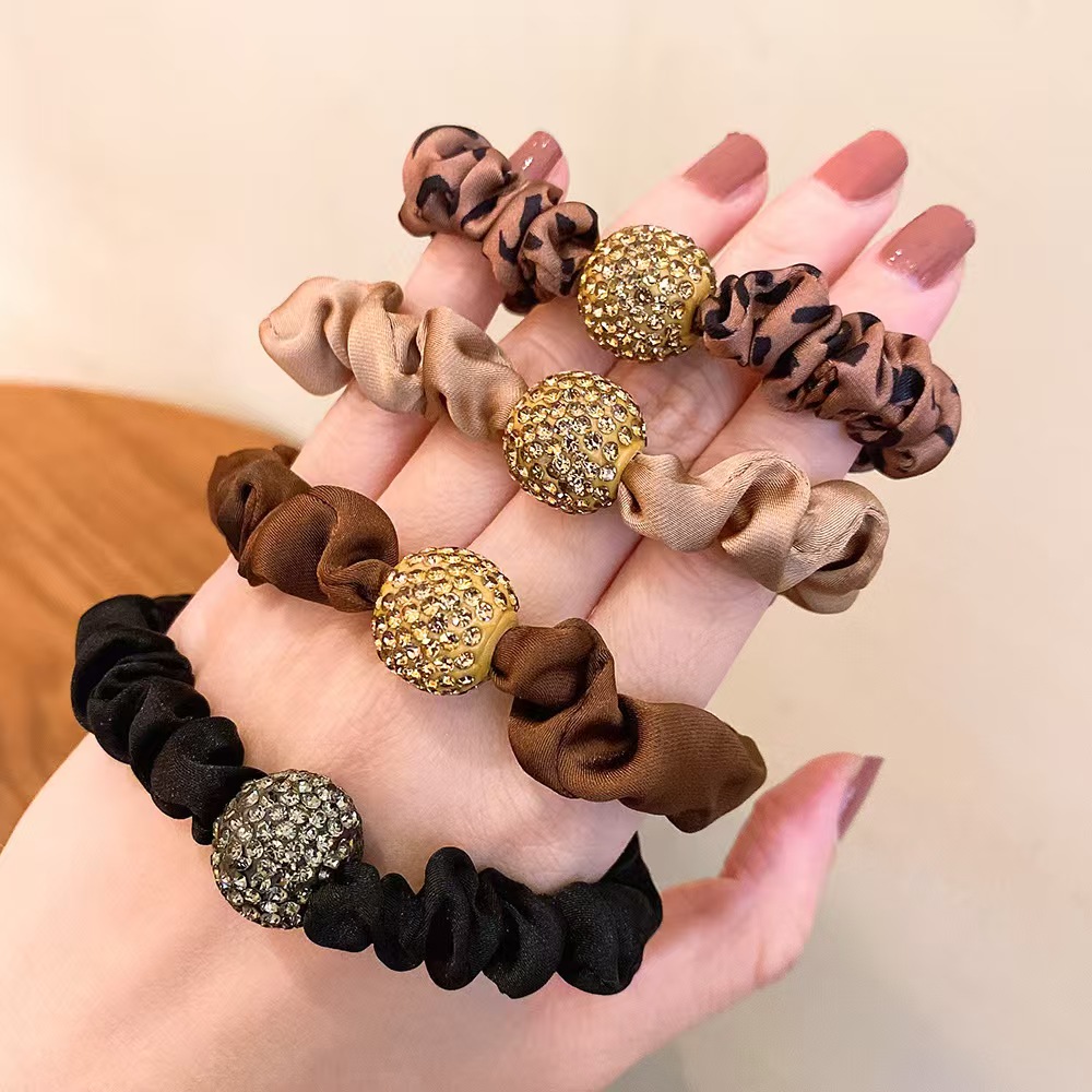 Leopard Print Headband with Water Diamonds