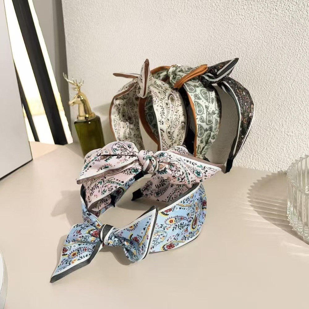 Cashew flower printed wide headband