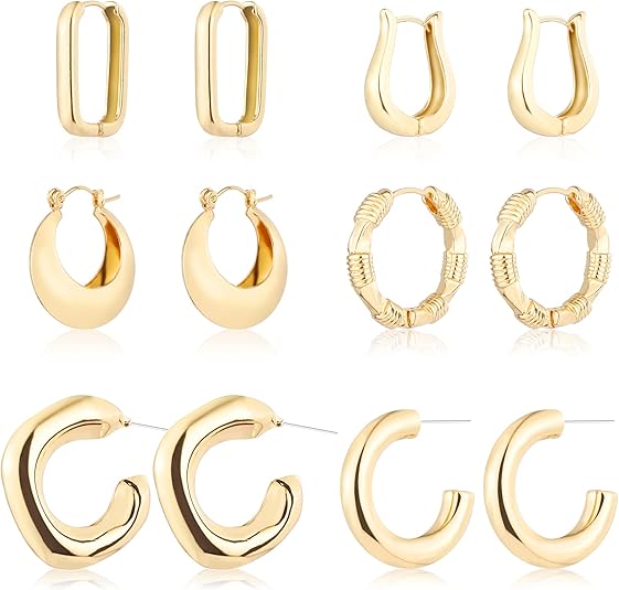 Amie 14K Gold Hoop Earrings for Women