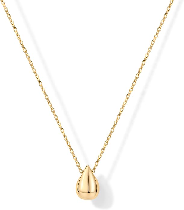 Amie 14K Gold-Plated Pear-Shaped Pendant Necklace for Women