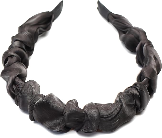 Amie Black Ruffled Headband for Women and Girls