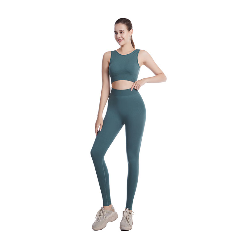 Women's Sleeveless Yoga Set: High Waist Sports Bra and Leggings
