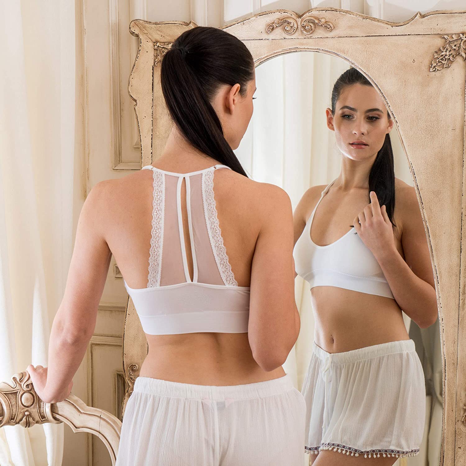 Women's Microfiber Sport Crop Top Bralette