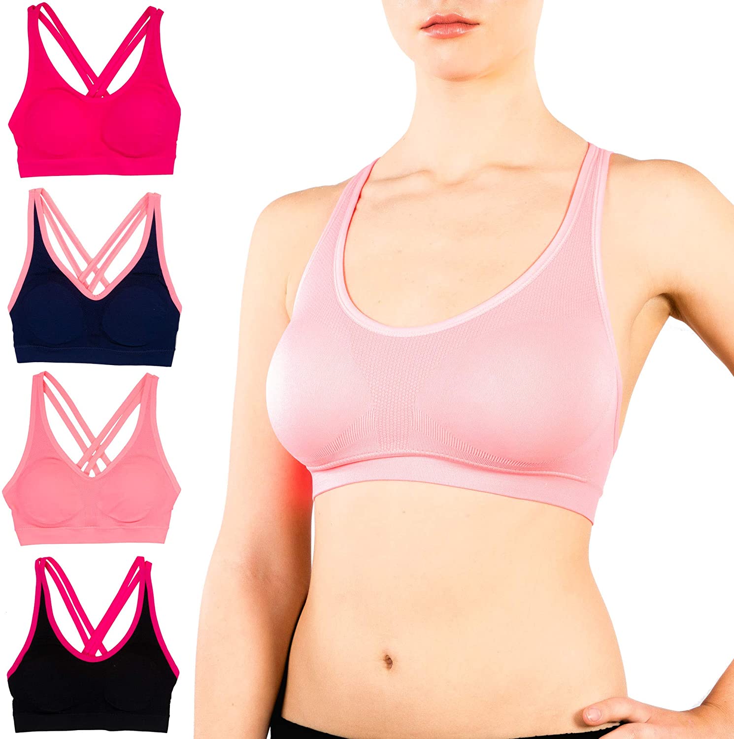 Women's Microfiber Crop Top Sport Bra