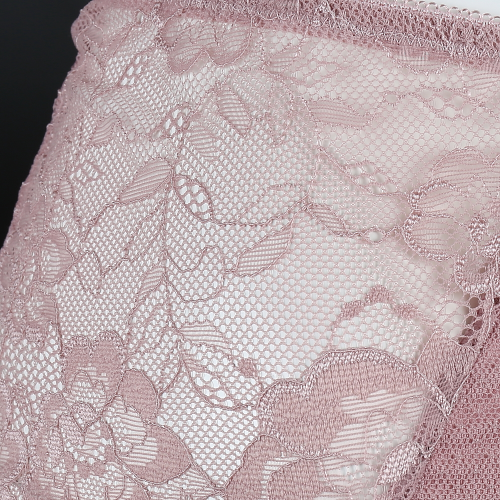 Women's Plus Size Lace Bra and Brief Set