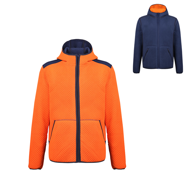 Men's Reversible Outdoor Polar Fleece Hoodie Jacket