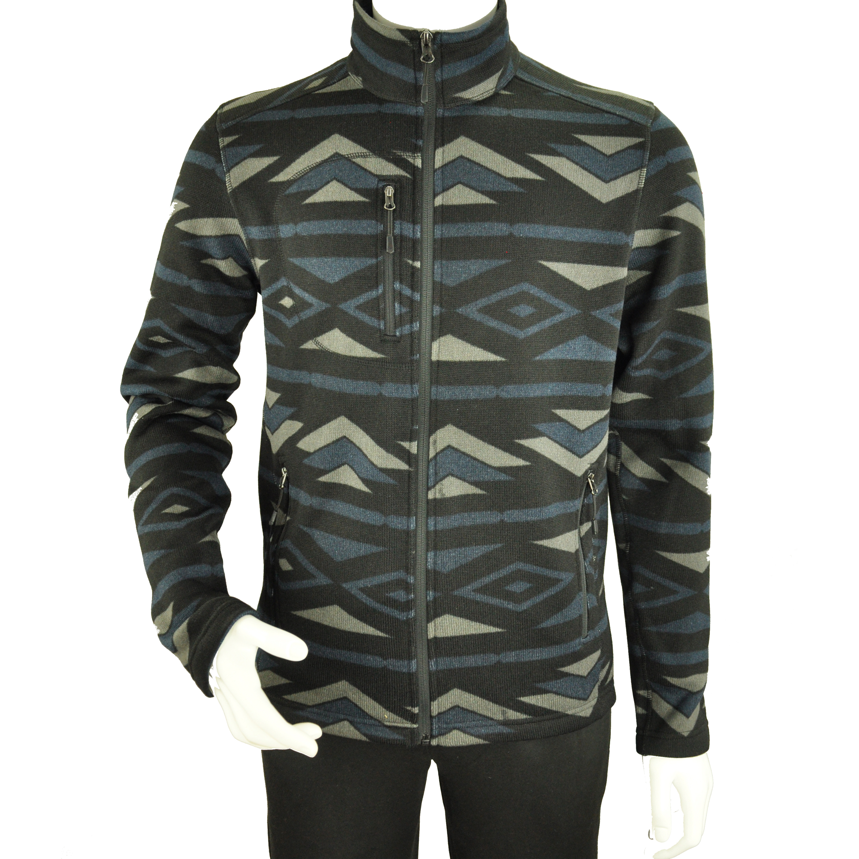 Men's Yarn-Dyed Polyester Fleece Jacket