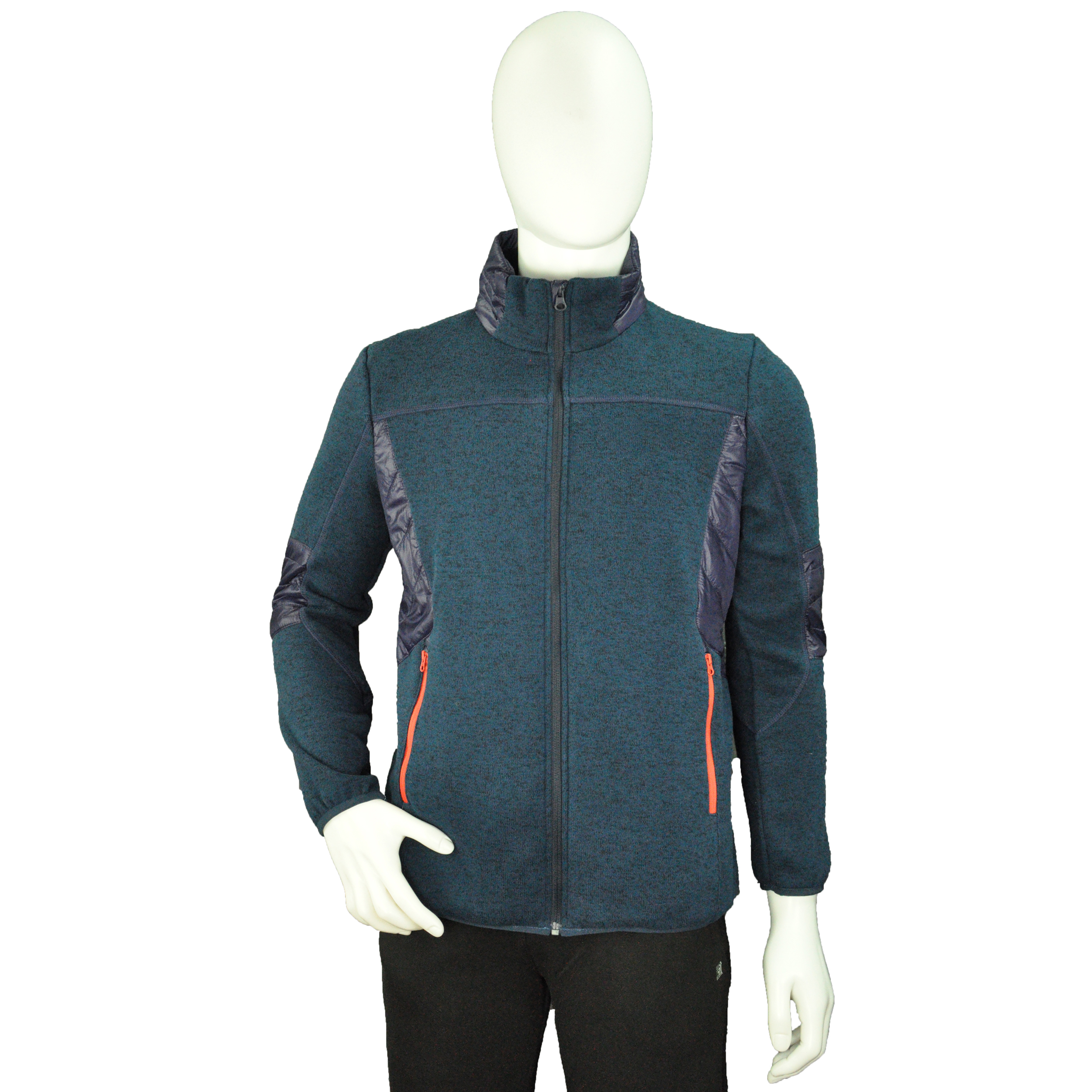 Men's Thermal Yarn-Dyed Sweater-Knit Fleece Jacket