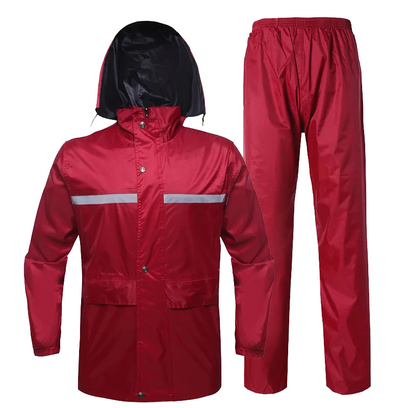 Blue Waterproof Reflective Safety Raincoat Suit