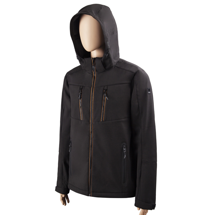 Blue Soft Shell Jacket with Waterproofing and Breathability