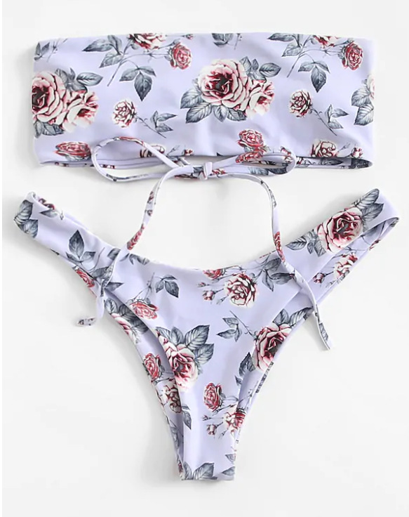 Polyester Elastane Two-Piece Swimsuit