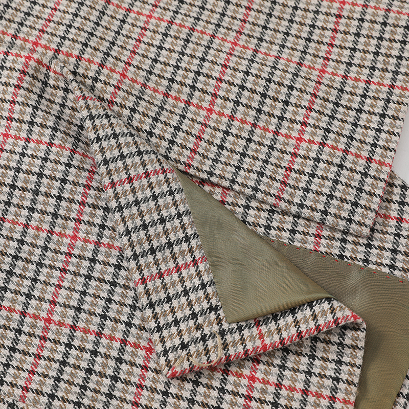 Men's Houndstooth Checked Slim Fit Blazer