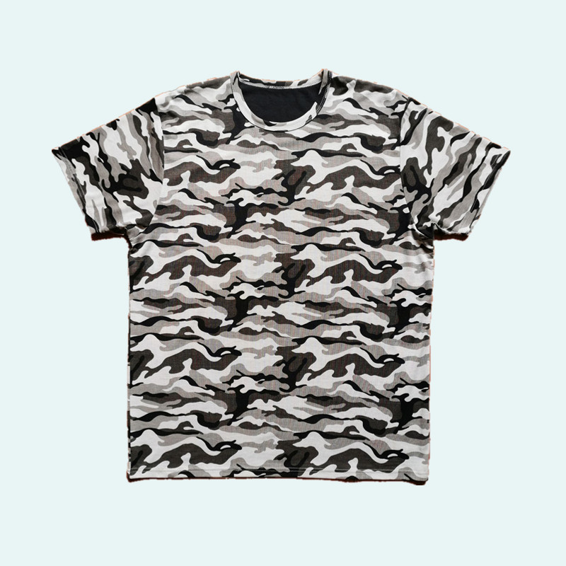 Men's All-Over Camo Print Crew Neck Short Sleeve T-Shirt