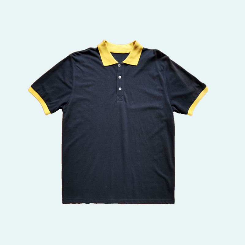 Men's Short Sleeve Contrast Collar Polo Shirt
