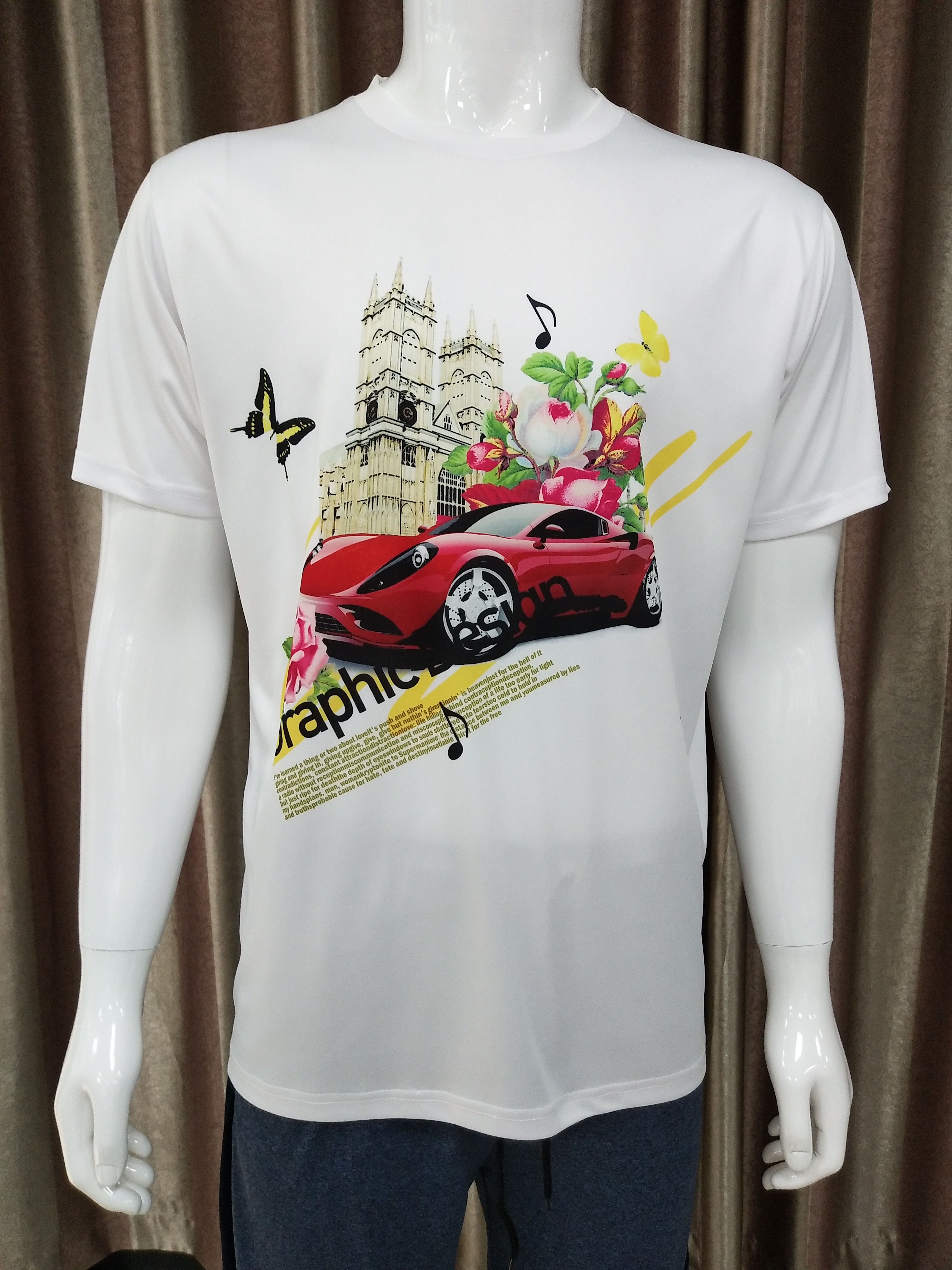 160gsm CVC Silkscreen Print T-Shirt