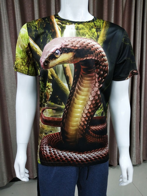 3D Animal Print T-Shirts with Various Printing Techniques