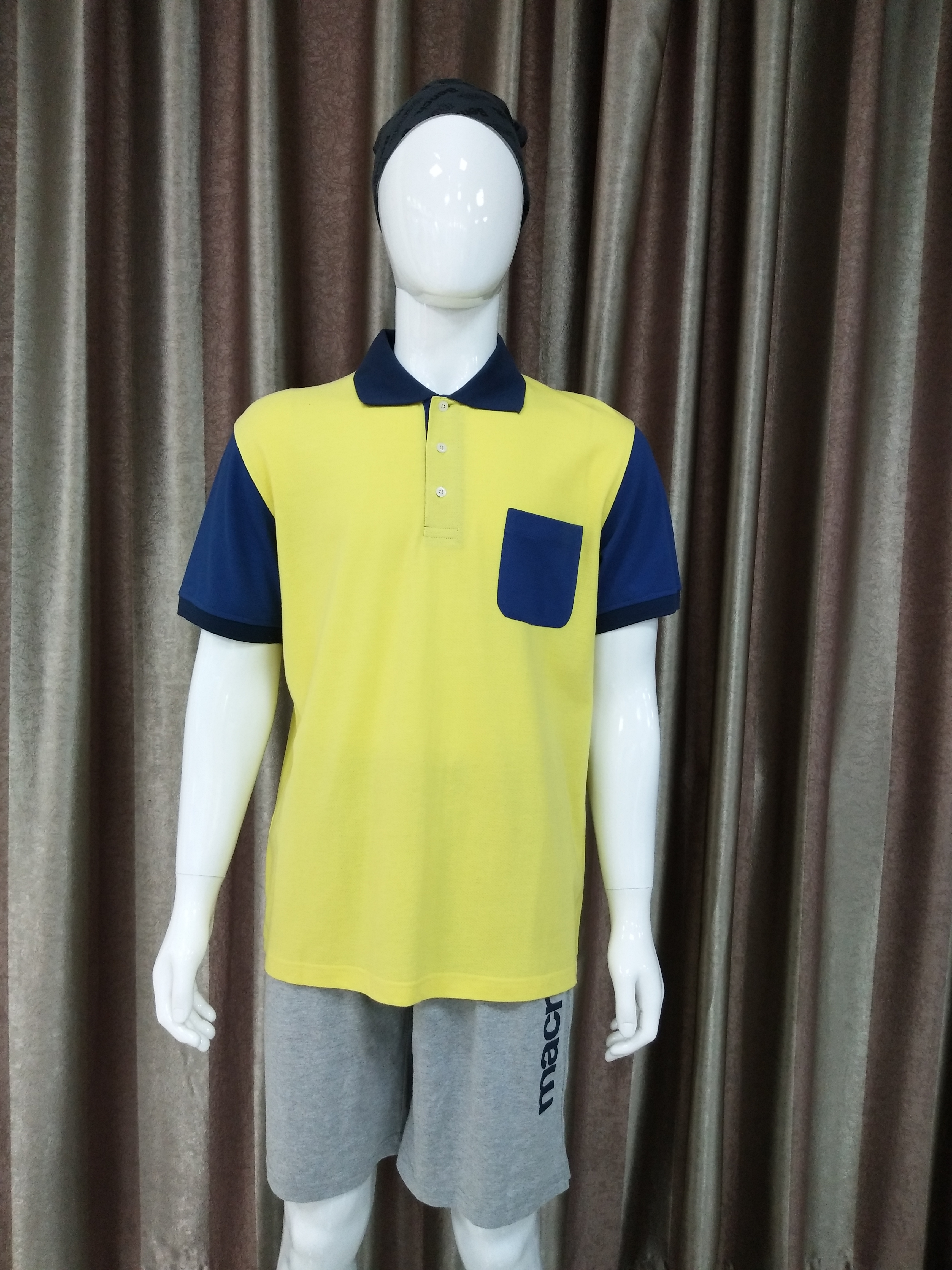 100% Cotton Men's Pique Polo Shirt with Various Print Options