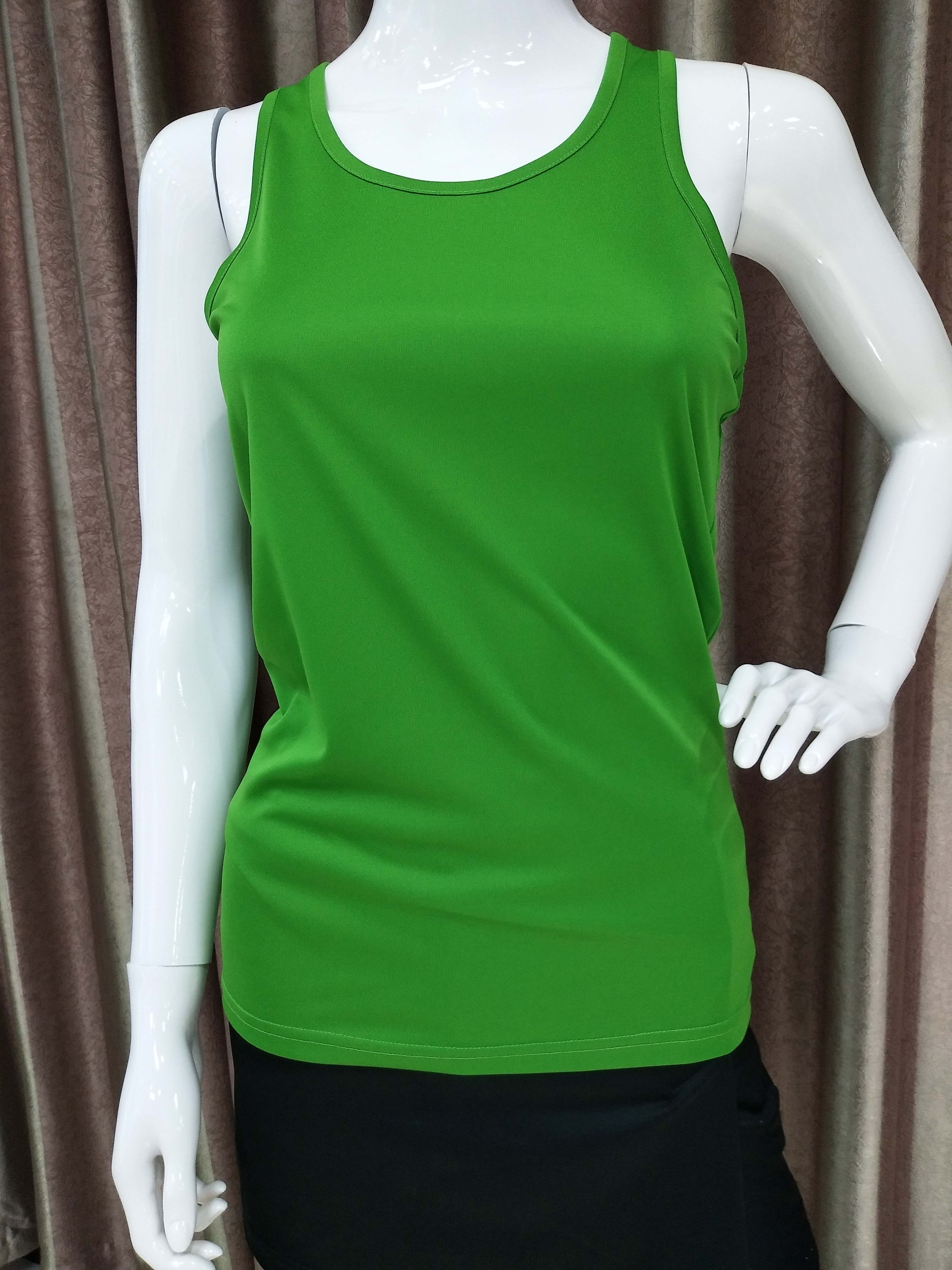 Solid Cotton Ladies Round Neck Short Sleeve Vest