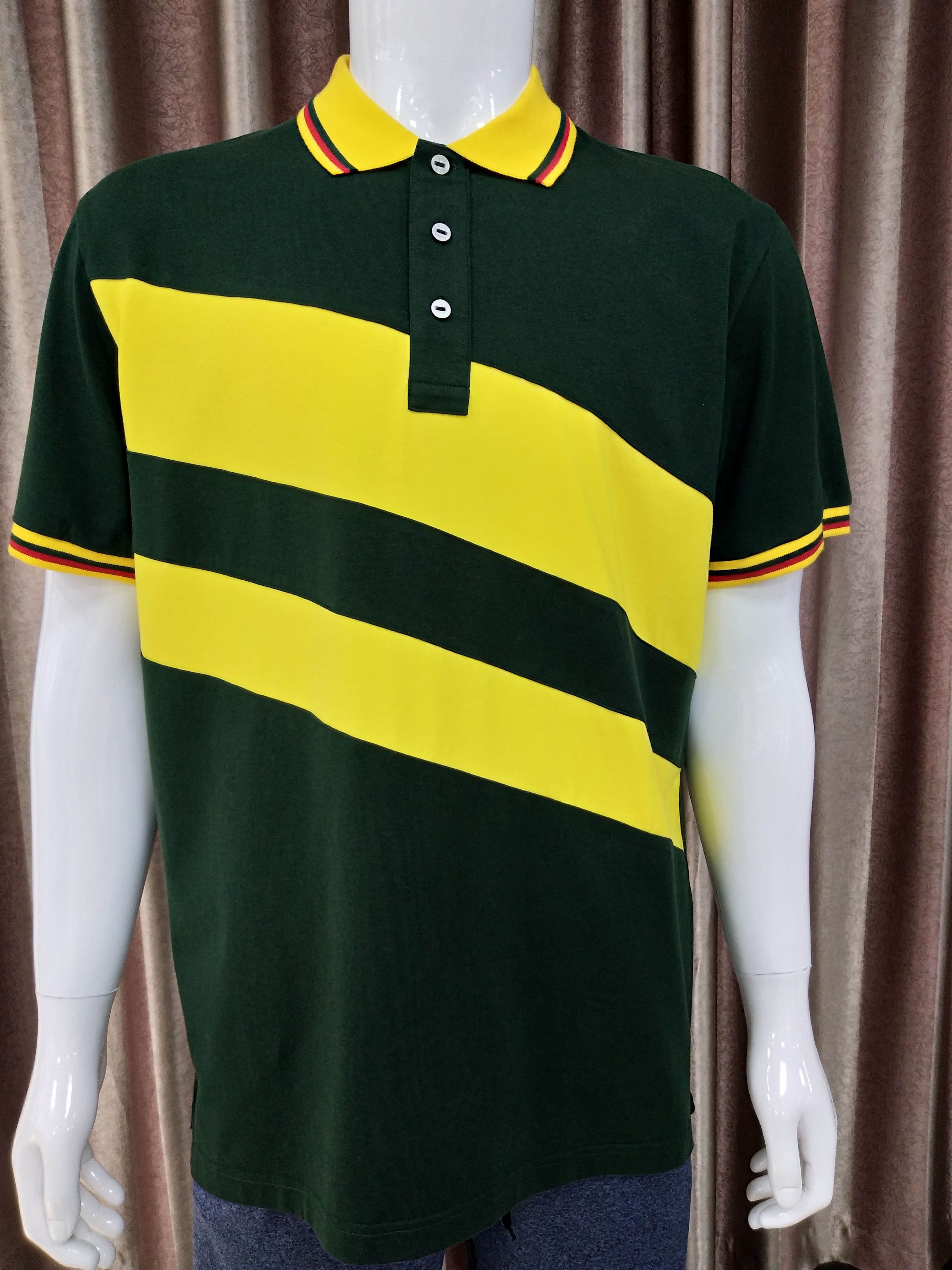 100% Cotton Men's Pique Panel Polo Shirt