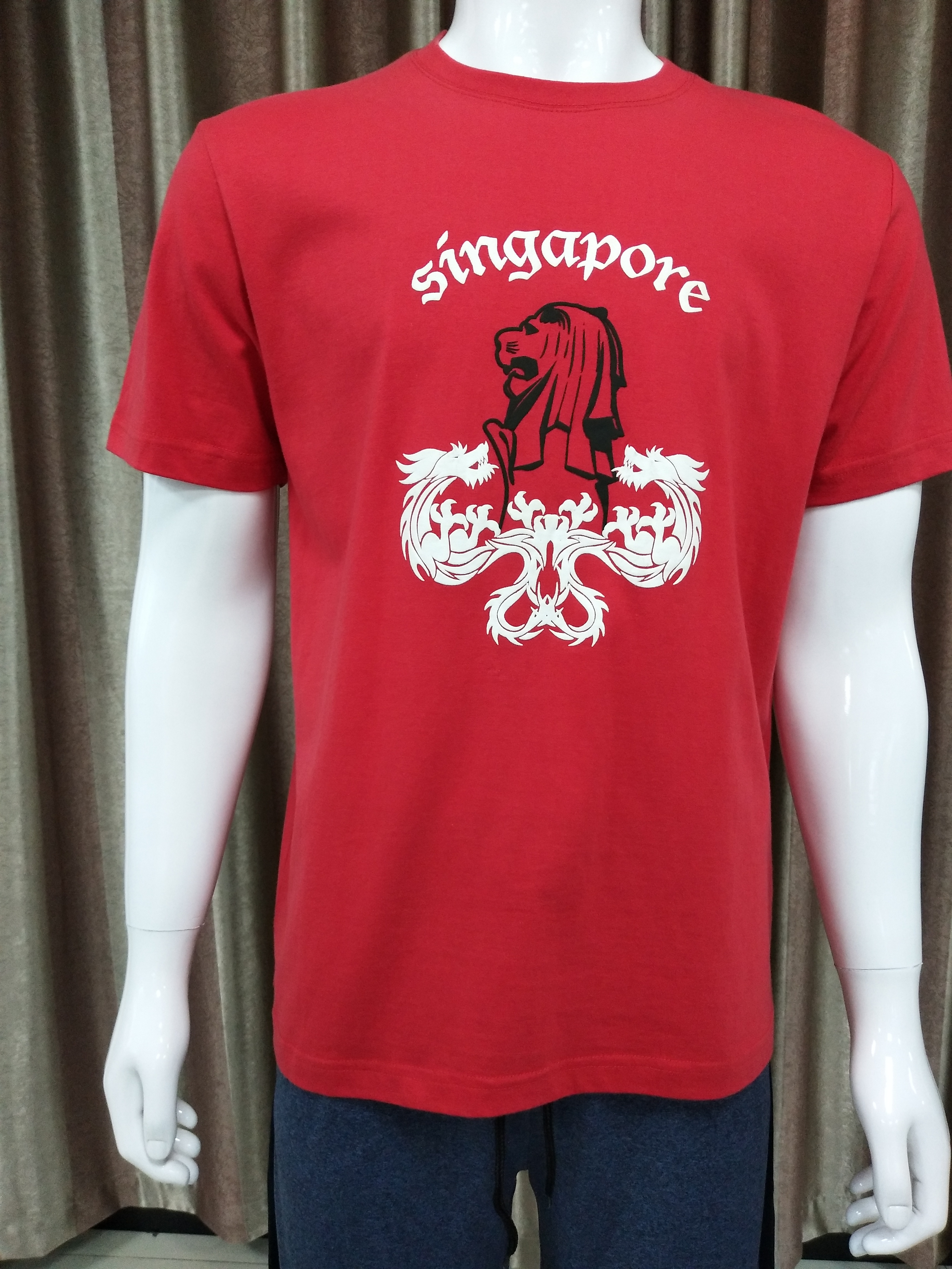 100% Cotton Puff Print & Screen Print Pullover T-Shirt