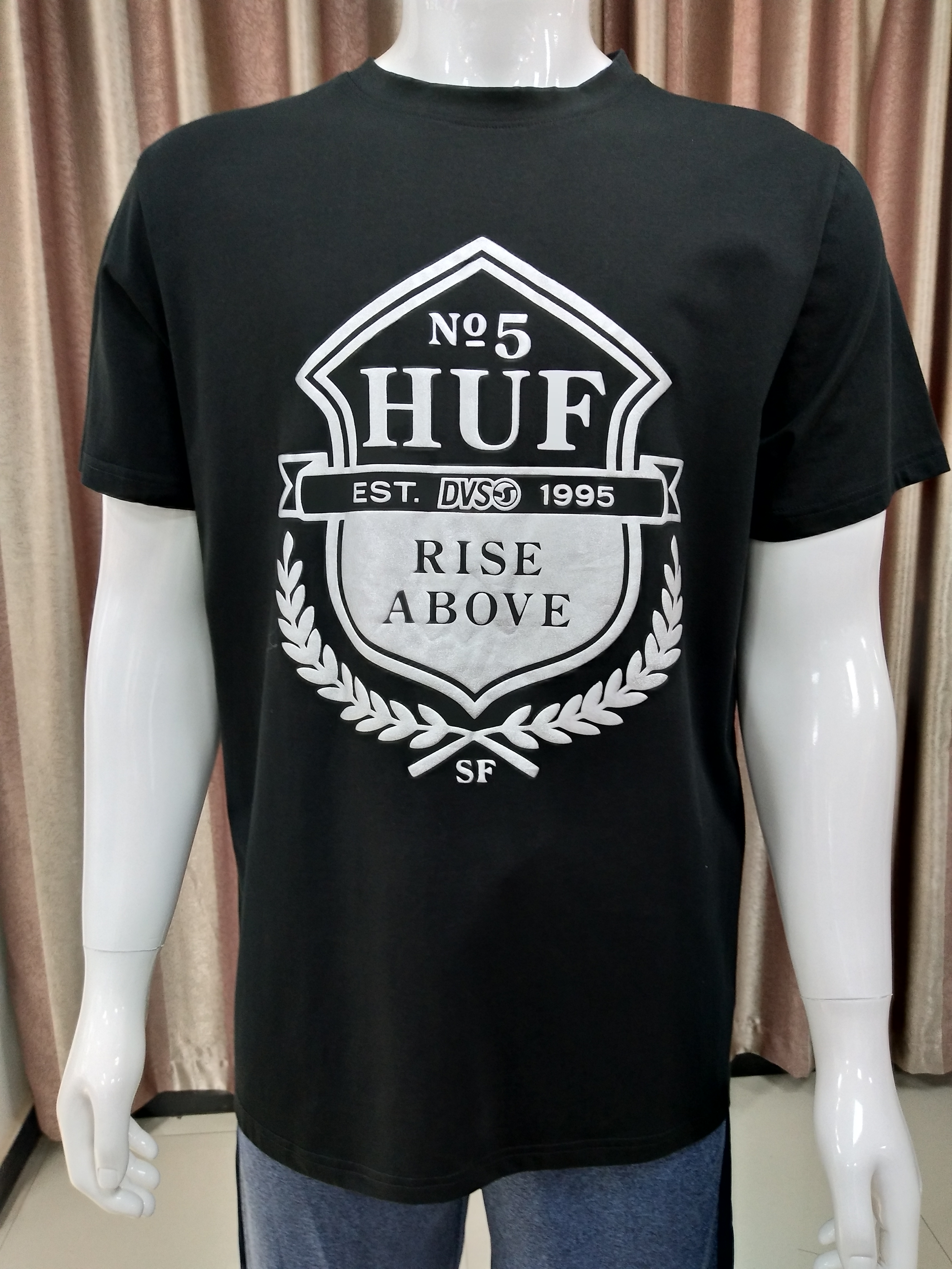 100% Cotton Silver Puff Print T-Shirt