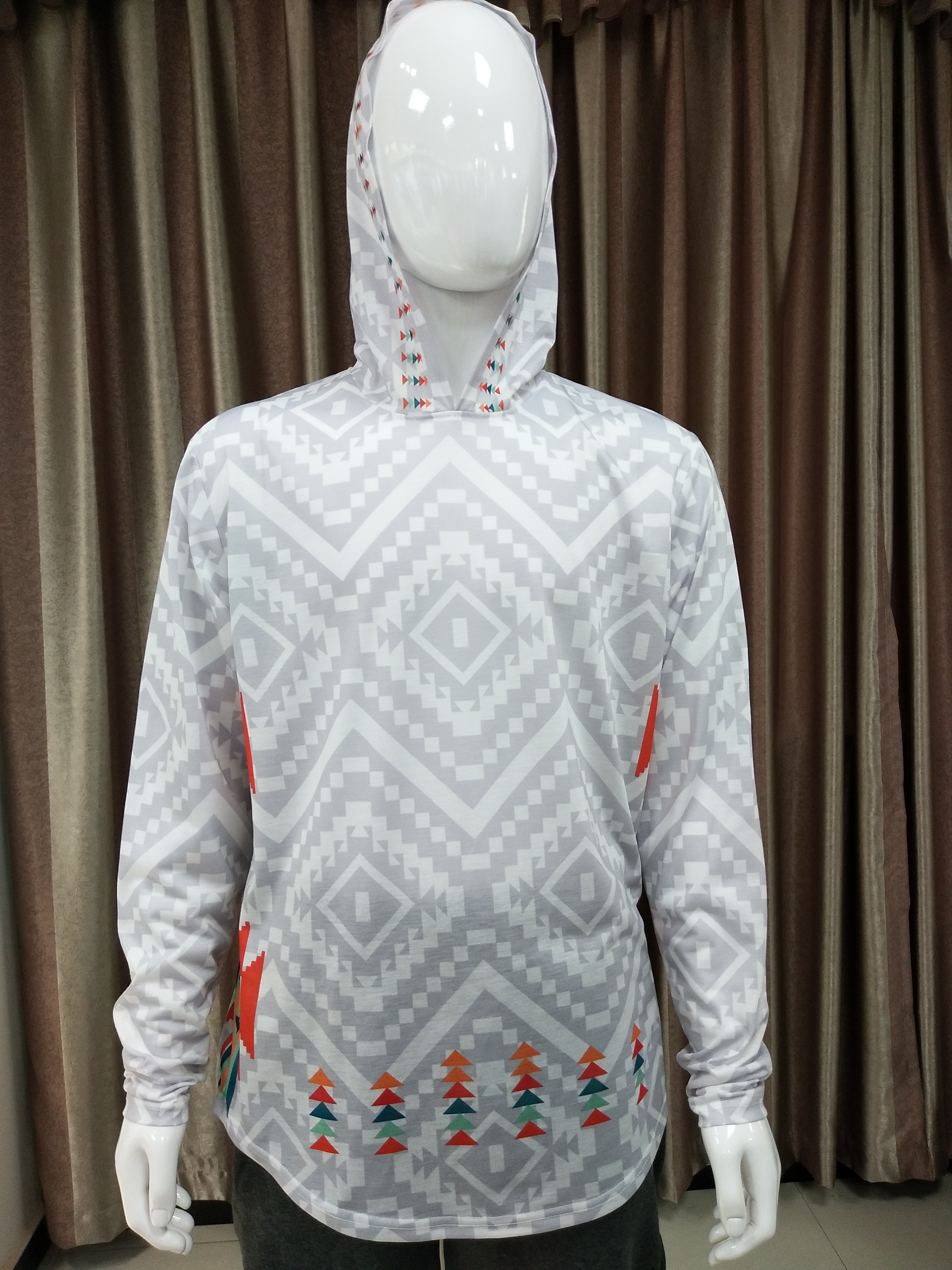 Men's Hoodie with Polyester Short Fiber Sublimation