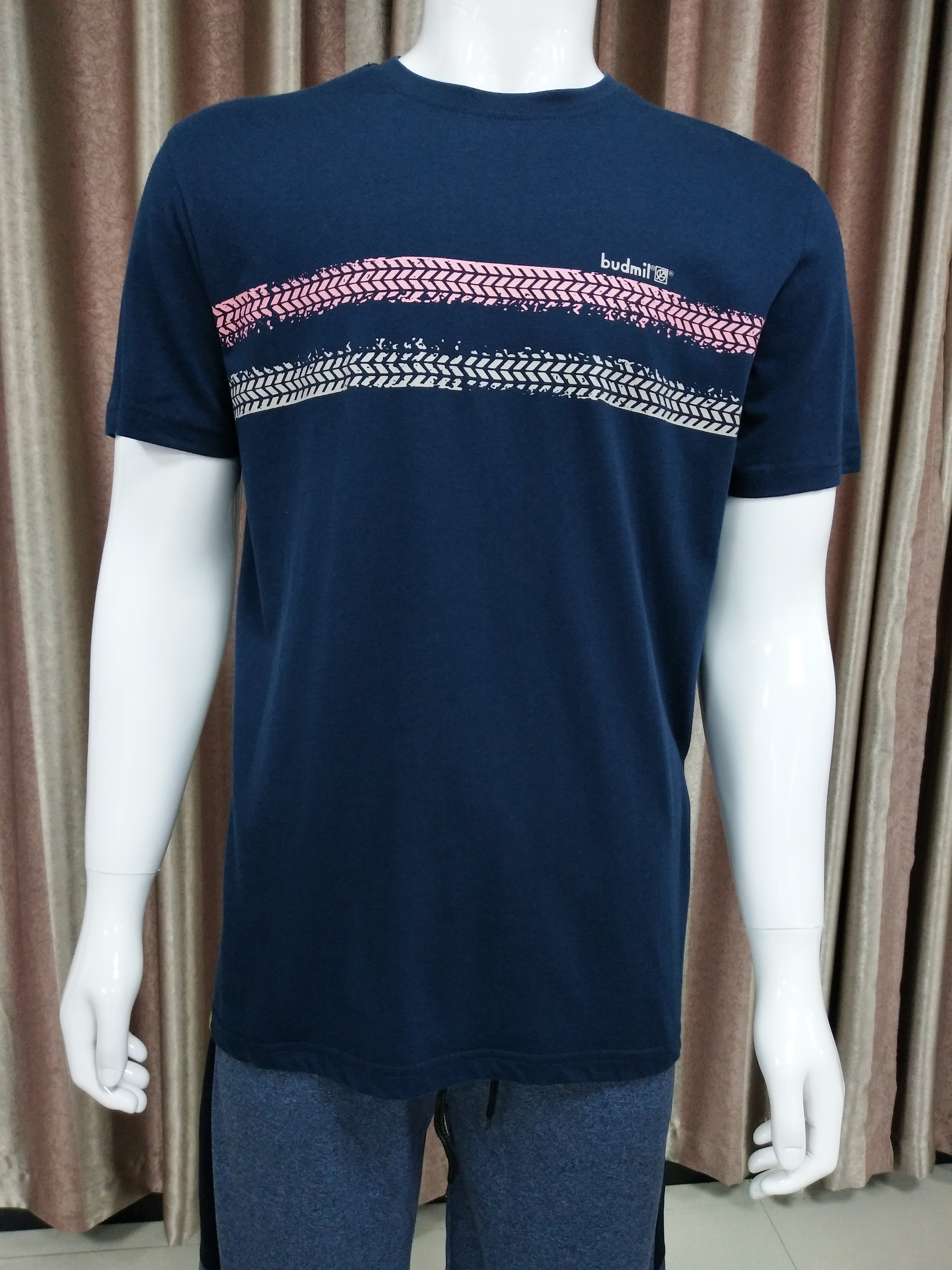 Combed CVC Cotton Polyester Rubber Print T-Shirt