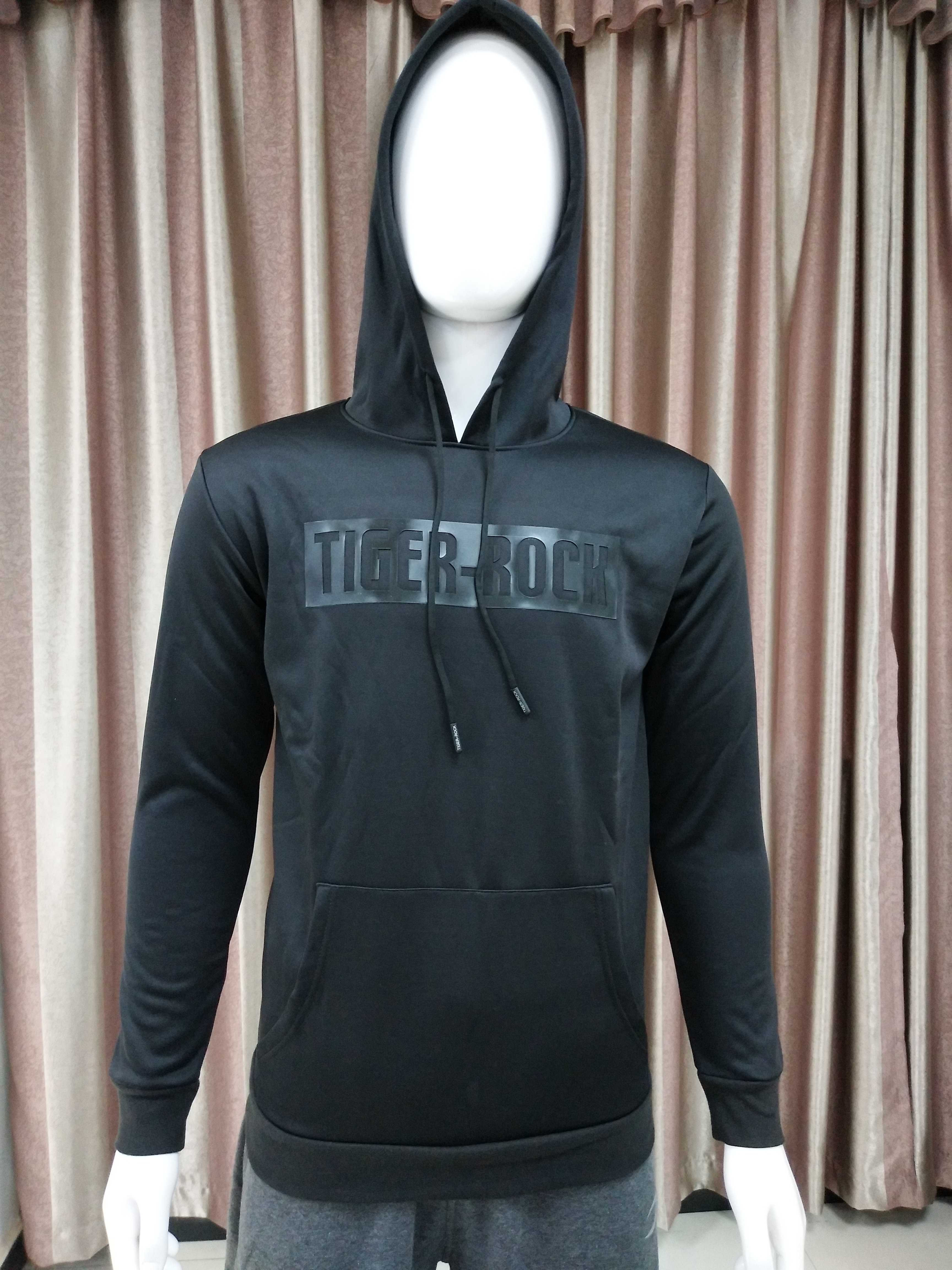 Men's Long Sleeve Hoodie with Kangaroo Pocket and Print