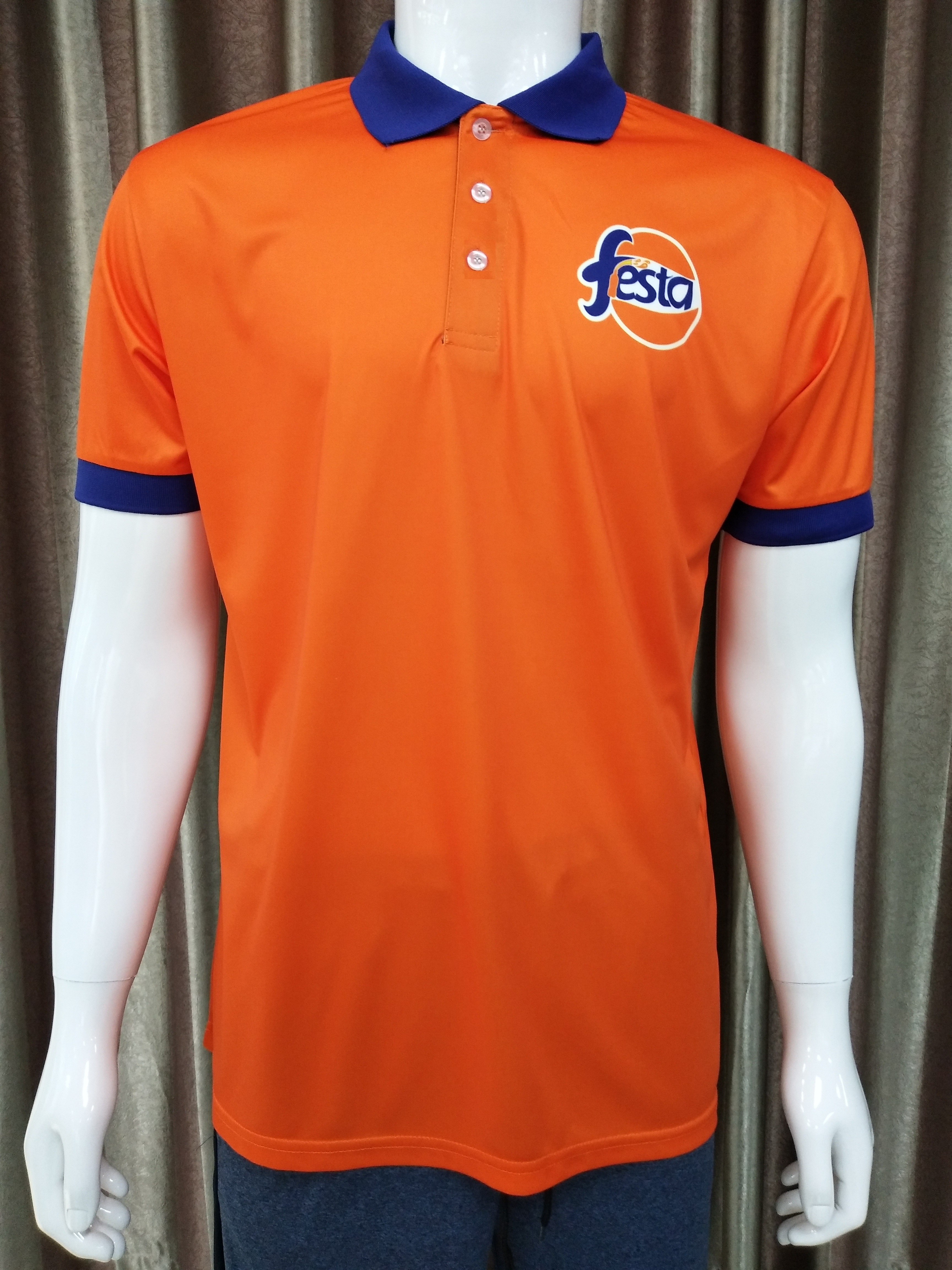 100% Polyester Pique Men's Polo Shirt with Various Print Options