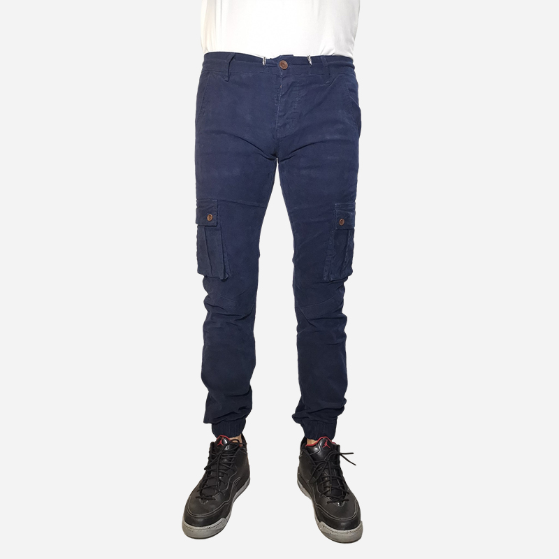 Men's Casual Stretch Slim Fit Cargo Pants Trousers
