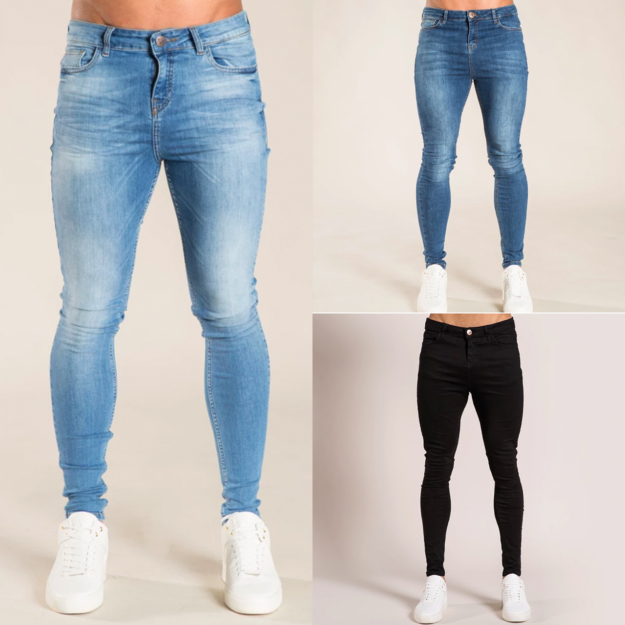 A21 Men's Slim Fit Stretchy Denim Jeans