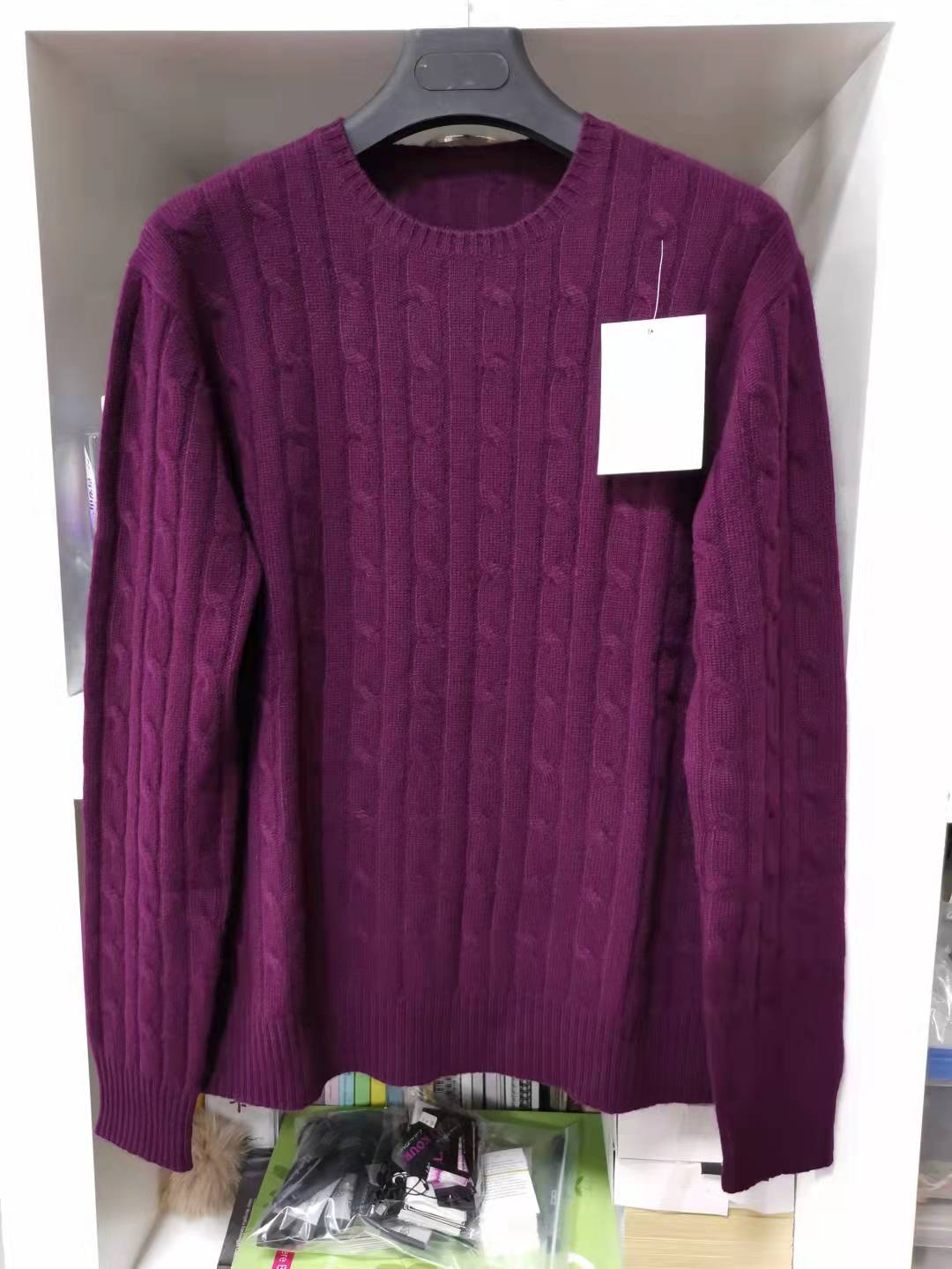 Men's Cashmere Cable-Knit Pullover