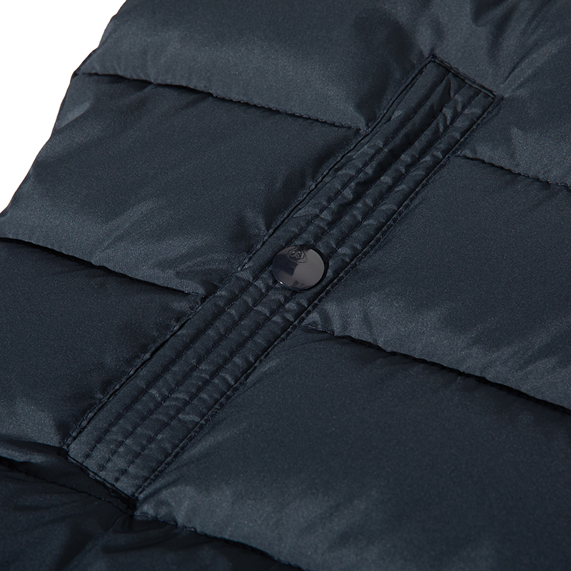 Men's Navy Casual Warm Padded Hooded Jacket