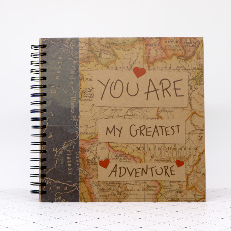 Traditional Book Bound Photo Album with Kraft Paper Cover