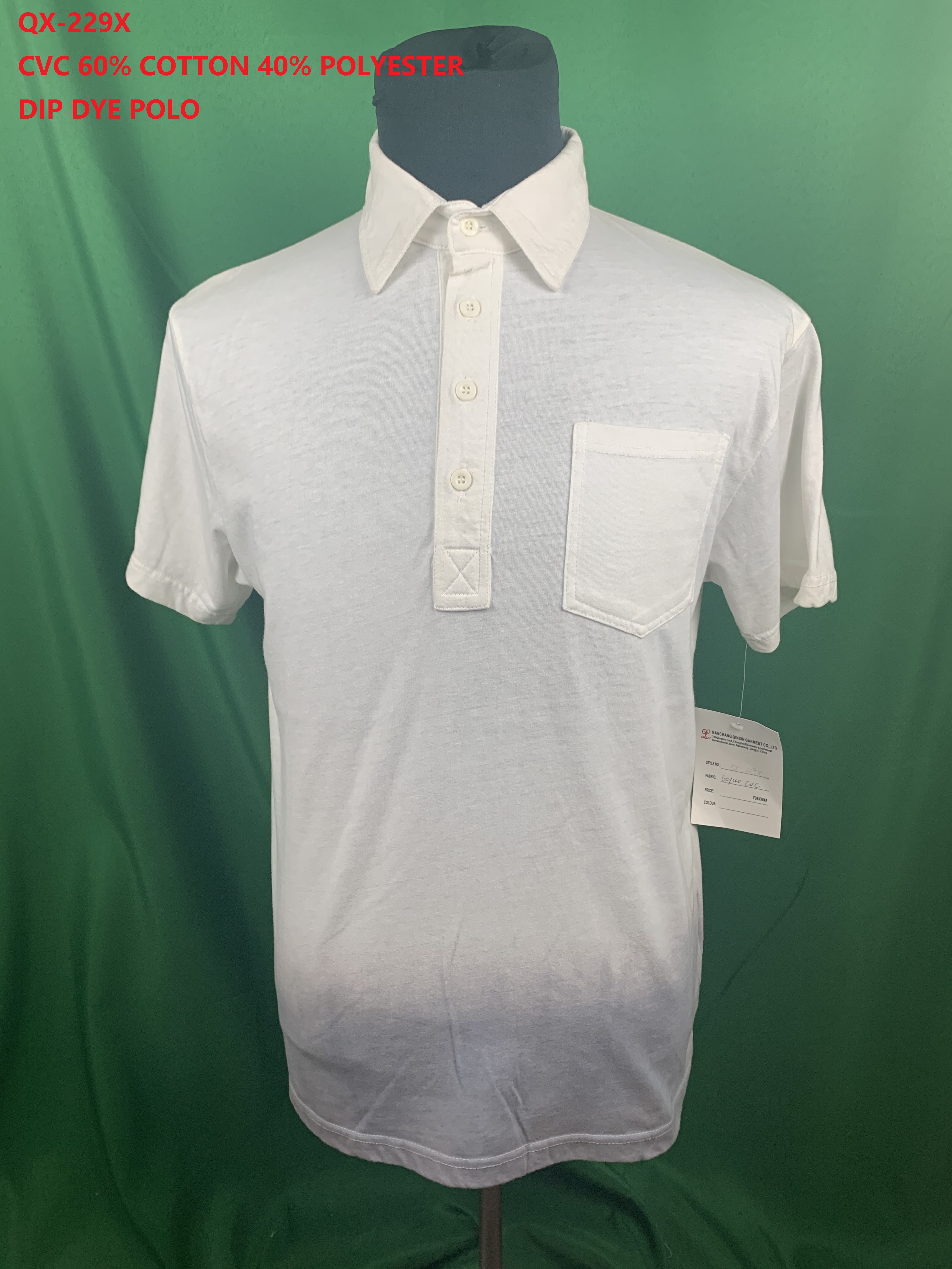 QX-229X CVC DIP DYE POLO
