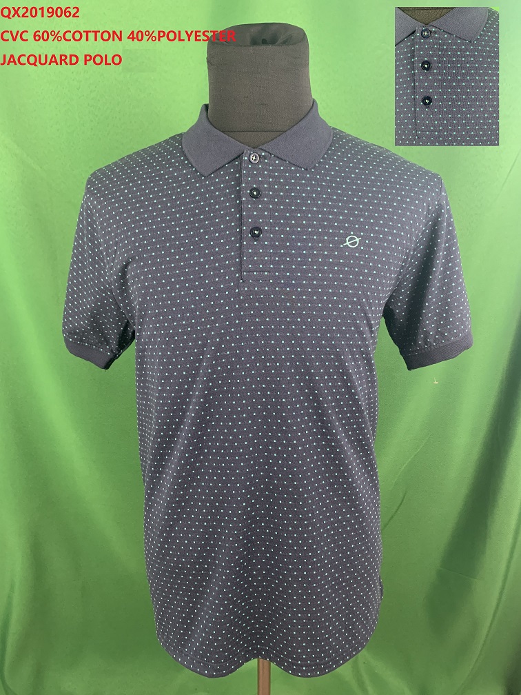 QX20-003 CVC Jacquard Polo Shirt